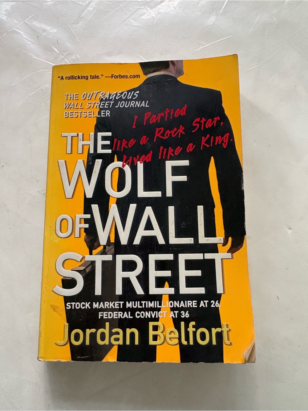 The Wolf of Wall Street Paperback Book Novel by Jordan Belfort